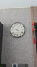 宜家（IKEA）【新品】TALLSPARV塔斯帕挂钟复古简约钟表客厅装饰壁钟 黑色/米黄色挂钟+自粘挂钩2件 实拍图