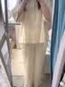 猫人【双层纱织】女士睡衣女100%棉泡泡纱透气吸汗抑菌防螨家居服套装 实拍图