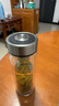 希诺双层玻璃杯男家用商务办公泡茶杯子过滤车载水杯XN-9302 345mL 实拍图