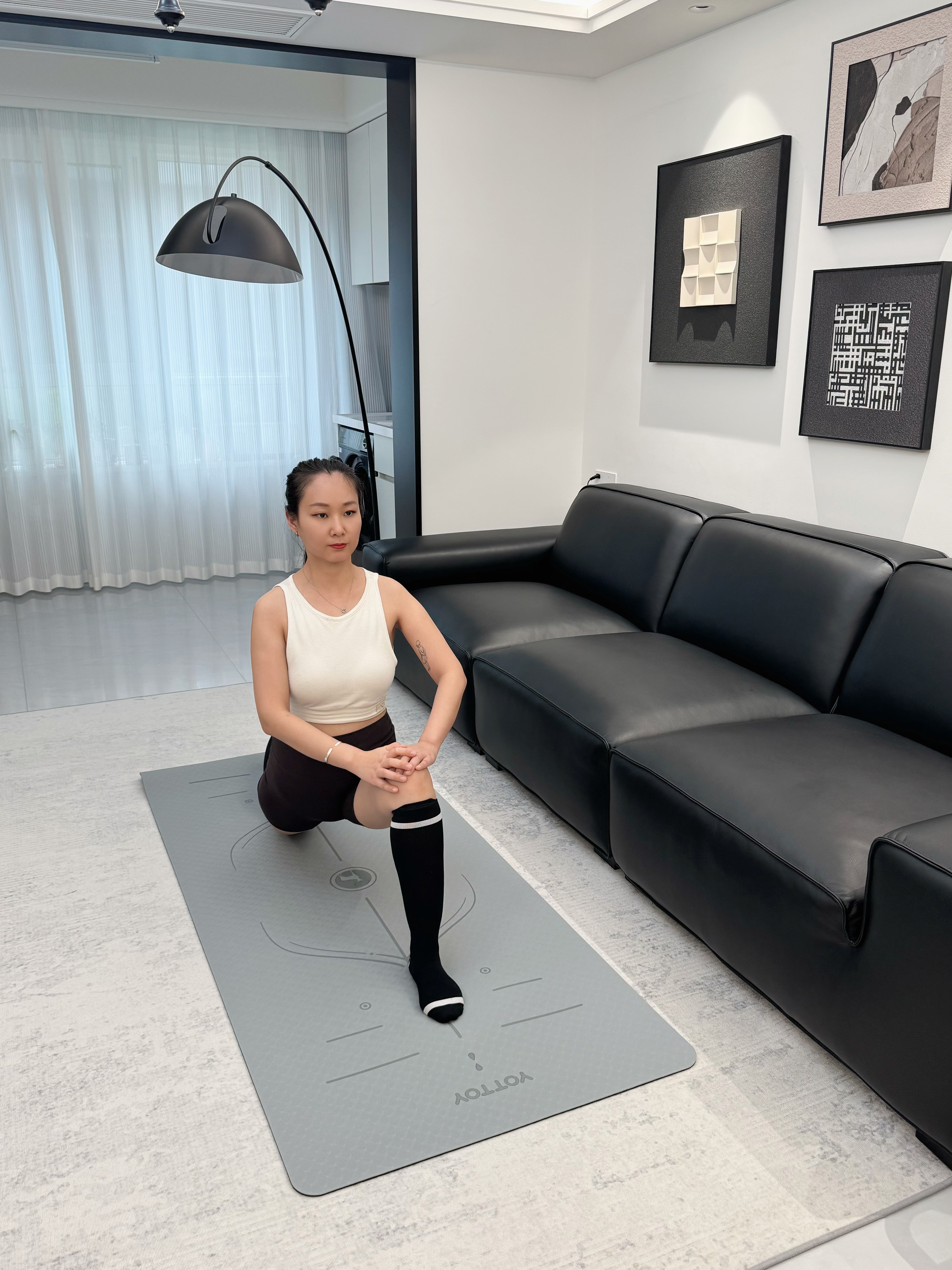 yottoy瑜伽垫防滑健身垫家用TPE专业加长加宽80cm女运动垫地垫隔音减震 实拍图