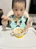 葆氏宝宝辅食碗儿童吃饭吸盘鹰嘴硅胶可折叠收纳双耳蛋花碗儿童餐具 实拍图
