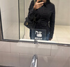 蔻驰（COACH）【明星同款】新款女士菱格纹绗缝TABBY 26号翻盖斜挎单肩手提女包 B4/黑色 实拍图