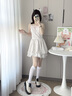 拾袜记薄款压力小腿袜女夏季瘦腿jk袜防滑防晒凉感白色袜子女黑色高筒袜 实拍图