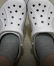 卡骆驰（CROCS）贝雅卡骆班洞洞鞋轻便耐磨一脚蹬休闲鞋女鞋时尚沙滩鞋|205089 白/深蓝-126 37 /38(230mm) 实拍图