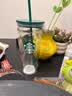 星巴克（Starbucks）杯子 复古白绿系列双层玻璃吸管杯650ml水杯咖啡杯中秋国庆节礼物 双层玻璃吸管杯650ml 实拍图