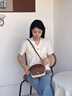 YUYULA牛皮包包女包斜挎包轻奢品牌单肩小圆包生日礼物高级感送女友老婆 实拍图