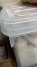 禧天龙塑料衣物收纳箱玩具整理箱车载储物箱55L 透明 3个装 带轮 实拍图