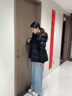 波司登（BOSIDENG）反季羽绒服【小蛮腰】90绒商场同款女90绒可脱卸帽显瘦保暖外套 黑色|8056 S 160/84A 体重约100-110斤 实拍图