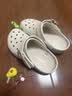 卡骆驰（CROCS）檀健次同款经典泡芙洞洞鞋百舒适男沙滩鞋女鞋休闲鞋|207521 白色-100(含智必星) 37 (230mm) 38 实拍图