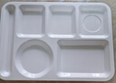 今万福 商用特厚密胺餐盘六格仿瓷 分格饭盘快餐盒打菜盘 白色 实拍图