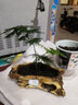 欧林泽 陶瓷花盆 陶泥多肉植物绿植花器 创意桌面仿老根根雕生态树桩陶盆 中式个性 木桩 款式5/长19.5*宽9.5*高8厘米 实拍图