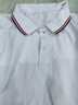 罗蒙男童短袖polo衫校园服饰春夏T恤女童班服 条纹白色短袖POLO衫150 实拍图