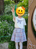 多妙屋女童JK套装儿童T恤夏装半身裙中大童学院风两件套薄66325白色160 实拍图