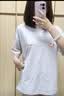 鲁雅尔甜美风可爱腊肠狗印花短袖t恤女夏季纯棉宽松休闲小个子半袖上衣 白灰色 L 实拍图