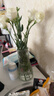 透明玻璃深海花瓶ins风植物干花插花水培大容器台面装饰客厅摆件 透明水波纹(17*4.5*8) 1个装 实拍图
