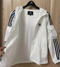 adidas经典三条纹运动连帽夹克外套男女春季阿迪达斯三叶草 亮白   S 实拍图