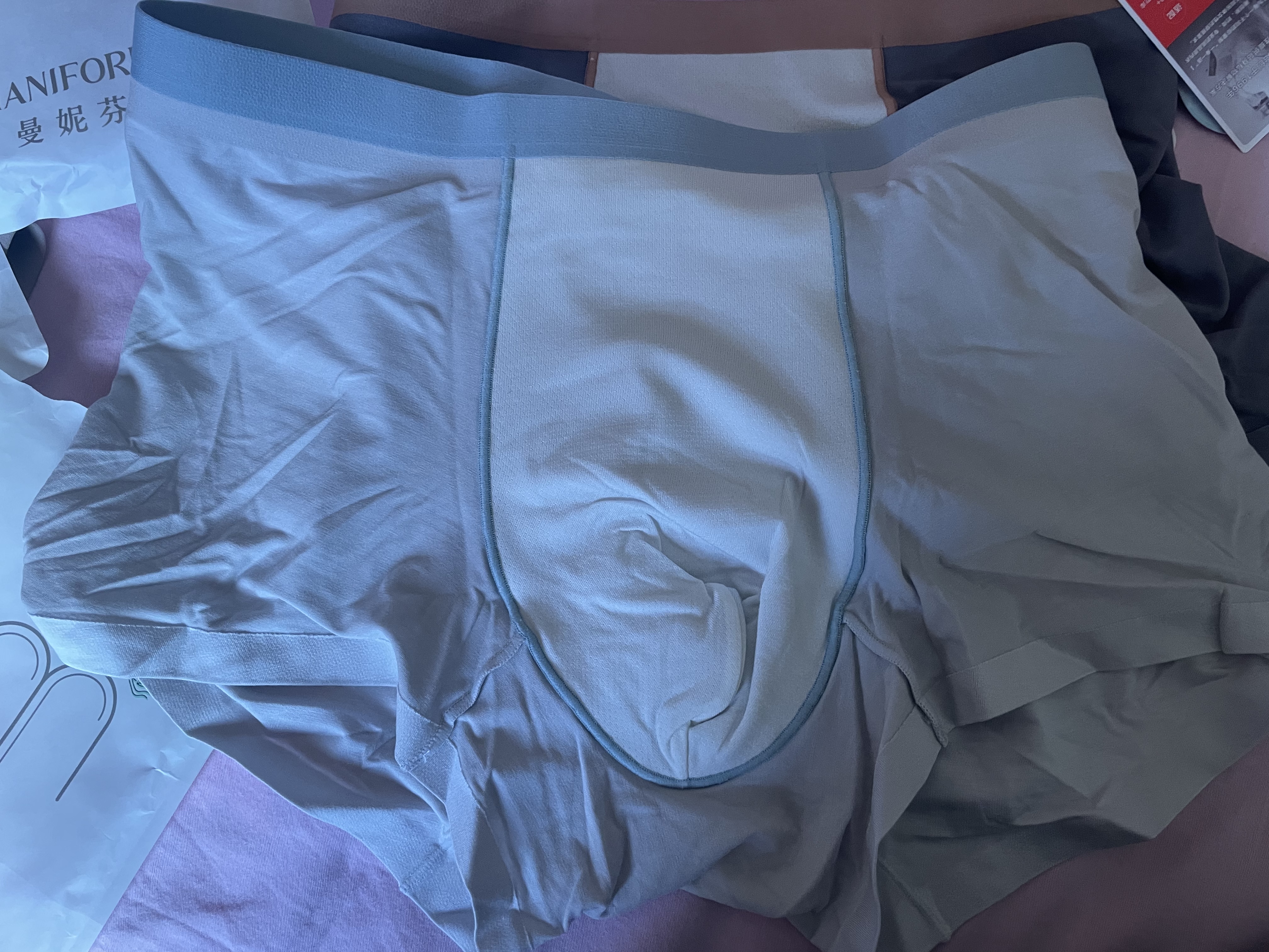 曼妮芬莫代尔中腰男士内裤10A抗菌海藻纤维舒适透气亲肤四角平角短裤 实拍图