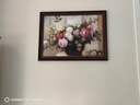 良木美式餐厅装饰画牡丹花油画客厅挂画欧式餐厅高级感壁画2026新款 A款富贵牡丹+复古棕框 40*60cm 皮纹膜画面HC3【经典皮纹肌理】 实拍图