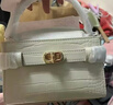 CHARLES&KEITH鳄鱼纹凯莉包手提斜挎婚包包女包生日礼物送女友CK2-50270880-1 Ivory象牙色 S 实拍图