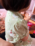 巴厘小猪女童短袖连衣裙夏季薄款小女孩公主裙儿童国风衣服夏 绿底小鸭 80 cm 实拍图