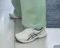亚瑟士ASICS女鞋网面跑鞋百搭缓震运动鞋透气跑步鞋 GEL-CONTEND 4 米白色/黑色 37.5 实拍图