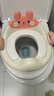 世纪宝贝（babyhood）儿童马桶圈男女宝宝坐便器马桶辅助便圈PVC软坐垫 小兔子 甜橙粉 实拍图