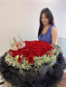 来一客520情人节鲜花速递99朵红玫瑰花束礼物表白送女友全国同城配送 99朵红玫瑰女神款 实拍图