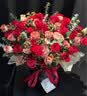 冉子花坊鲜花速递粉玫瑰抱抱桶向日葵花篮生日礼物同城配送 52朵红玫瑰混搭抱抱桶 实拍图