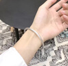 顺庆银楼古法银手镯哑光9999足银男女传承镯子饰品闭口素圈手镯送女友 古法手镯40克-58mm配证书 实拍图