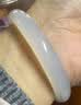 周六福白月光玉髓手镯宽条白透新中式国风送女友生日礼物 58mm  实拍图