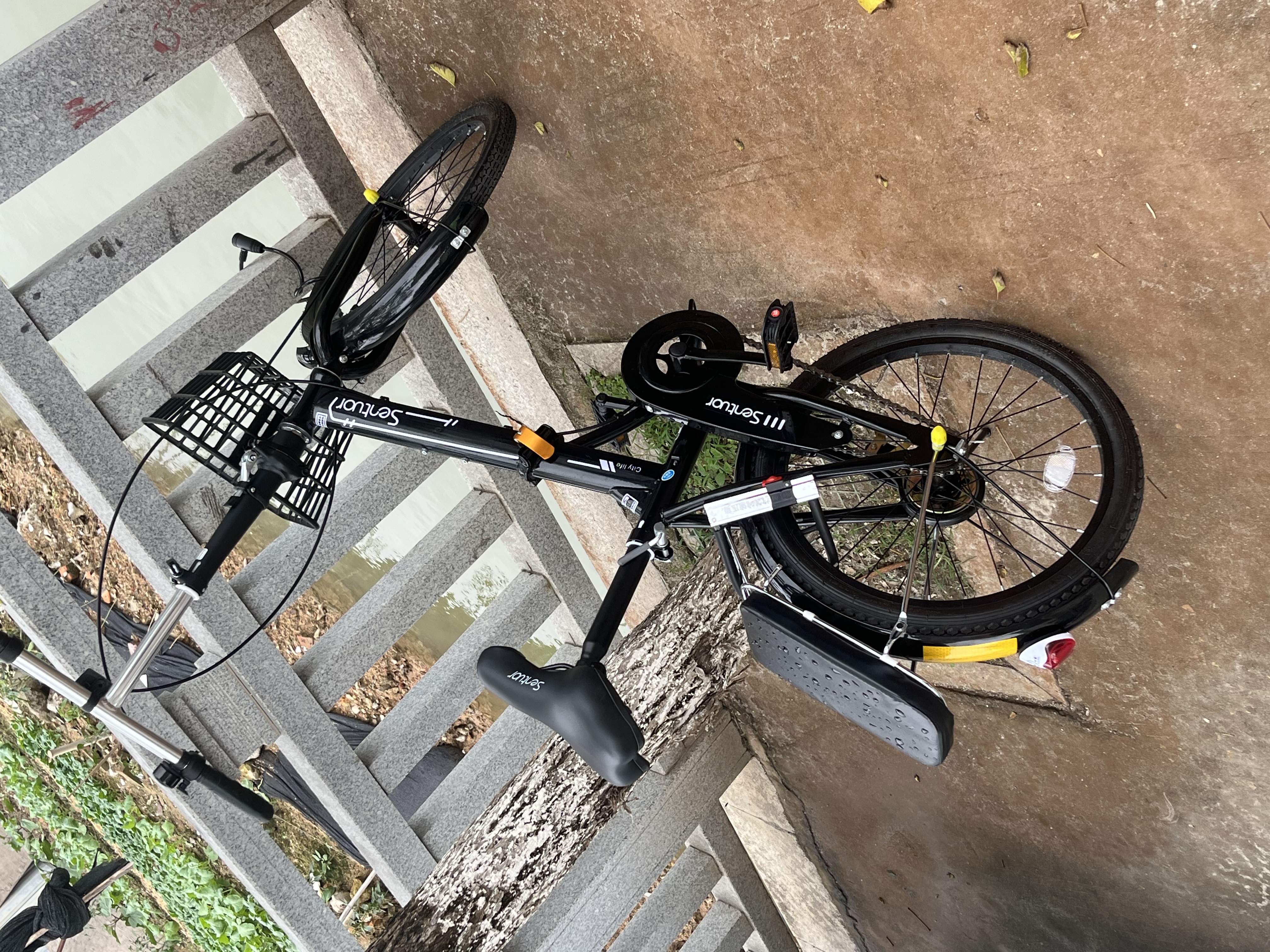 百士盾可折叠自行车女超轻便携学生单车迷你变速小型新款成人成年大人 旗舰-单速-辐条【黑色】 20寸【推荐尺寸：155-175cm】 实拍图