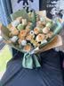 领香520情人节鲜花速递香槟玫瑰花束送女友老婆生日礼物全国同城配送 33朵香槟玫瑰花束—女神款 实拍图