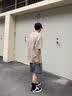 BINLIKE短袖t恤男士简约日系百搭字母圆领体恤夏季半袖美式重磅纯棉t恤 实拍图
