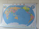 中国地图+世界地图 2026年行政区划交通图 加厚高清版 学生地理图挂图 办公室装饰客厅挂画 约1.1米*0.8米 中国地图+世界地图（带挂杆送钉子挂片） 实拍图
