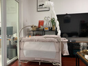 优乐博（ULOP）婴儿床可折叠可移动0-3岁宝宝床多功能婴儿床可升降婴儿拼接床 尿布台婴儿床二合一摇篮摇摇床 一键折叠床豪华款 婴儿用品实用新生儿见面礼物便携折叠婴儿床 实拍图