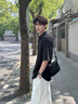 Shelley Jones黑色冰丝短袖衬衫男夏季薄款凉感半袖衬衣韩系痞帅高级感正肩上衣 黑色 【高品质】 XL 身高175-180cm体重140-155斤 实拍图