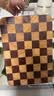炊大皇家用切菜板砧板乌檀木橡胶木主厨棋盘格菜板38*26.5*2.5cm 实拍图