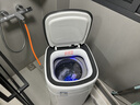 智洁小天使婴儿迷你洗衣机4.5kG高温煮洗全自动洗衣机宝宝小型儿童带智能烘干杀菌除螨洗烘一体机家用免污洗 4.5KG白色【蓝光洁净+仿生手洗】高端触屏 波轮 实拍图