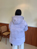 波司登（BOSIDENG）冬季羽绒90绒鹅绒极寒羽绒服女士加厚连帽商场同款时尚百搭外套 【店长推荐】冰穹提花紫9ER2 XS 155/80A 体重约100斤以内 实拍图