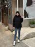 波司登（BOSIDENG）反季羽绒服【小蛮腰】90绒商场同款女90绒可脱卸帽显瘦保暖外套 黑色|8056 XS 155/80A 体重约100斤以内 实拍图