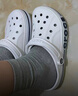 卡骆驰（CROCS）贝雅卡骆班洞洞鞋轻便耐磨一脚蹬休闲鞋女鞋时尚沙滩鞋|205089 白/深蓝-126 37 /38(230mm) 实拍图