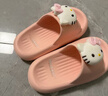 猪爸爸儿童拖鞋女童夏季2025新款室内防滑6-12岁三丽鸥宝宝亲子拖鞋粉18 实拍图