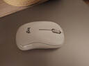 罗技（Logitech）M221 轻音鼠标 无线鼠标 办公鼠标 对称鼠标 带无线微型接收器 米白色 实拍图