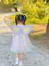G.duck童装女童连衣裙夏装新款公主裙儿童礼服裙子夏季61儿童节礼物女孩 翅膀彩虹蛋糕裙 110码建议100-110cm年龄4-5岁 实拍图