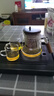宣室堂泡茶壶家用茶壶新款飘逸杯耐热玻璃内胆泡茶杯一键茶水分离杯茶具 650ML+4杯+茶盘650ml 实拍图