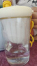 【京东物流】可爱大容量花茶杯卡通玻璃杯泡茶水杯便携双饮杯子 黄色 500ml 实拍图