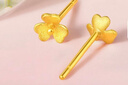 周六福小金花足金999黄金耳钉女520礼物计价AC090379 一对 约0.67g 实拍图