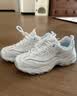 斯凯奇（Skechers）女鞋夏季小白鞋蕾丝休闲运动熊猫鞋黑色增高厚底老爹鞋 白色/WHT 39 尺码偏大，建议选小半码 实拍图