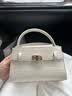 CHARLES&KEITH鳄鱼纹凯莉包手提斜挎婚包包女包生日礼物送女友CK2-50270880-1 Ivory象牙色 S 实拍图
