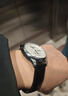 时仕（SEURE）1853天梭表带真皮手表带男适用力洛克俊雅海星卡森杜鲁尔蝴蝶扣升级款表带 升级黑色【银色蝴蝶双按扣】 19mm 实拍图